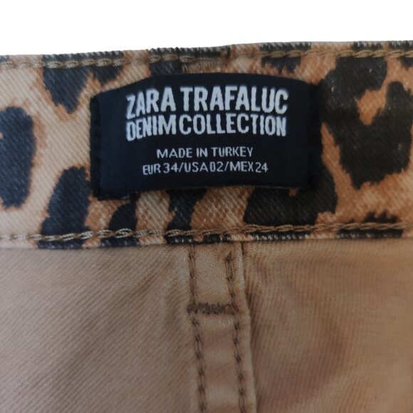 Zara Leopard Print Skinny Ankle Jeans - Picture 8 of 8
